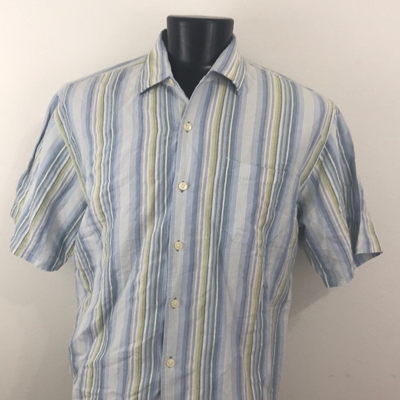 Tommy Bahama Linen & Silk Button Down Casual Shirt - Picture 1 of 5